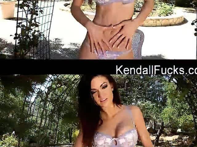 Kendall Karson shows of her super hawt legs, excellent bazookas and taut booty