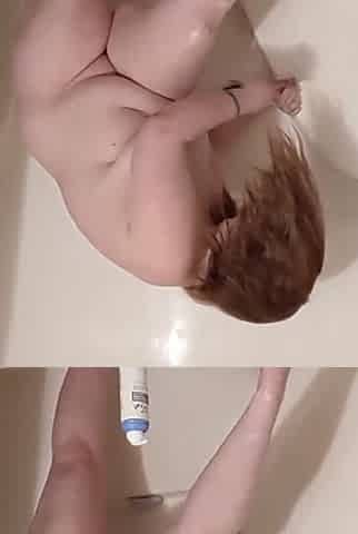Shave and masturbate in the shower