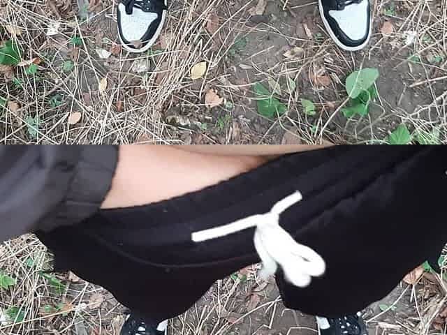 Risky Lesbian Masturbation in the Forest