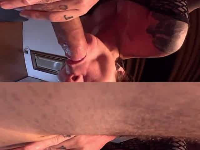 Intensive sex with a tattooed stud with a large cock