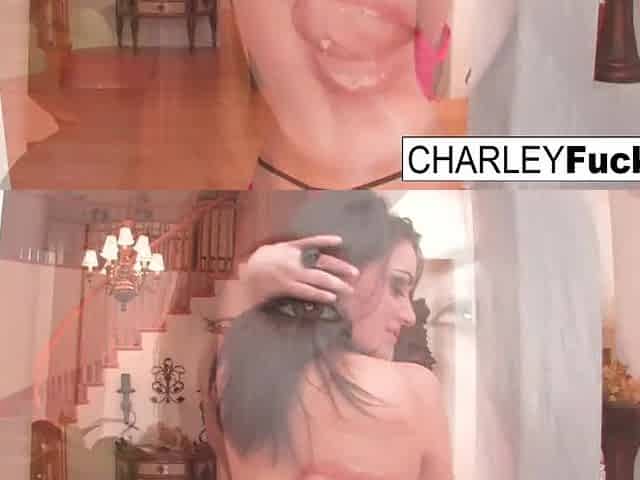 Charley Pursue wears red and ebony fishnets