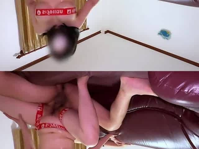 Cracked in a large-snatch Thai cutie on the sofa, water overflowing the snatch gap