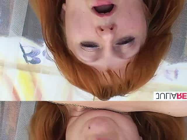 Redhead gets curly oussy stretched hard with a mssive hard dick