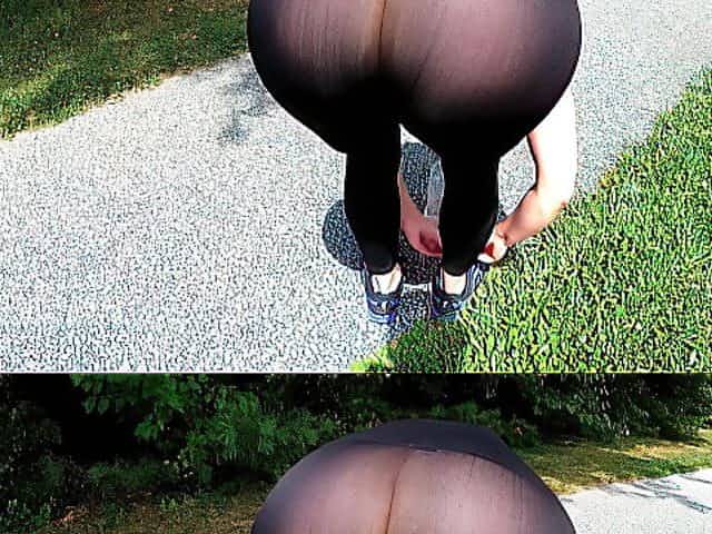 Ultra Transparent Leggings - Exhibitionist Wife