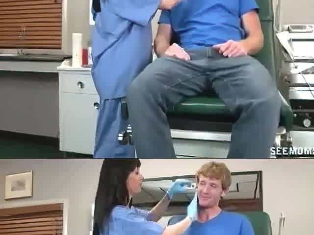 Angie Noir In Horny Nurse Mrs Niore Sucks Stepsons Friends Dick Until He Explodes