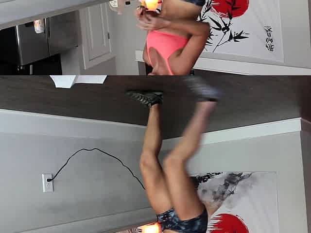 Strip to HIIT Naked Workout led by fitness model