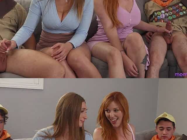 Lauren Phillips & Skylar Snow MILFs foursome sex