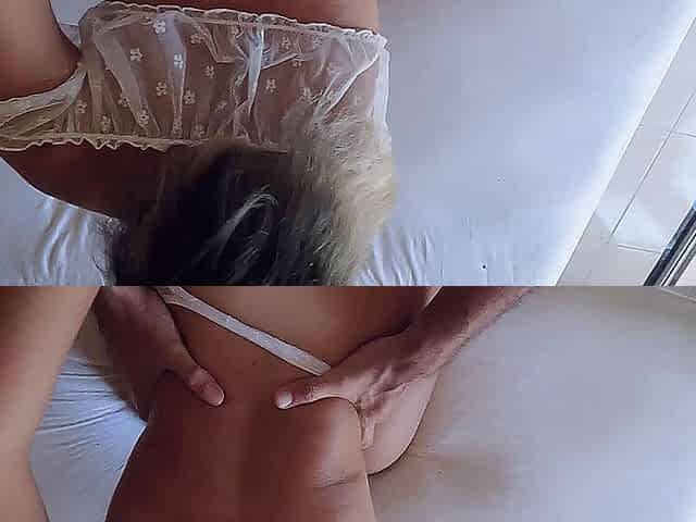I took my girlfriend on all fours and shoved it all up her ass