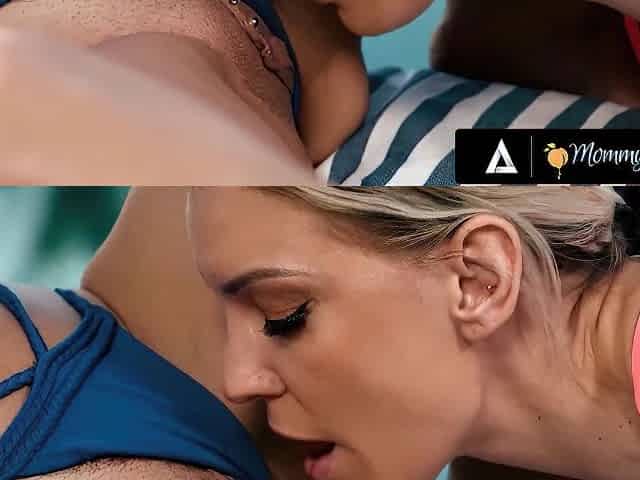 Stepmommys Girl - Busty Milf Kenzie Taylor Tricks Sunbathing Neighbor Desiree Dulce Into Outdoor Sex