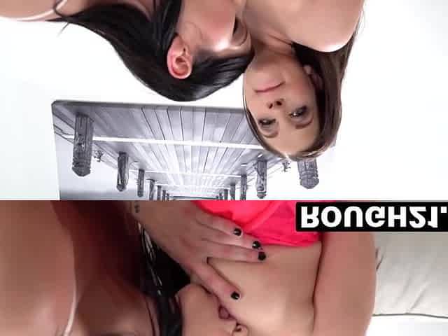 Dyke Angelina Brill gets tongue teased in advance of coarse fisting