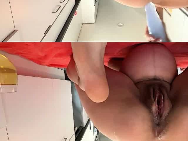 Stacked brunette goes solo toys and masturbation