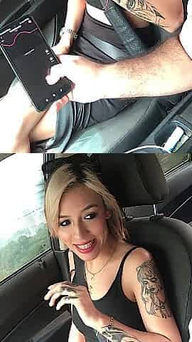 the uber driver controls my lush toy until this guy makes me cum