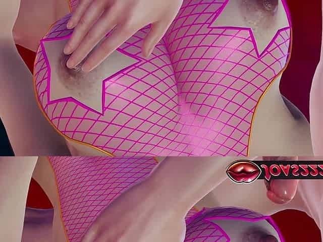 Sexy Hitomi in Fishnet Bodysuit in Pool - Enjoy Kissing and Pussy Masturbation Teasing, Standing G-spot Fingering & Squirt