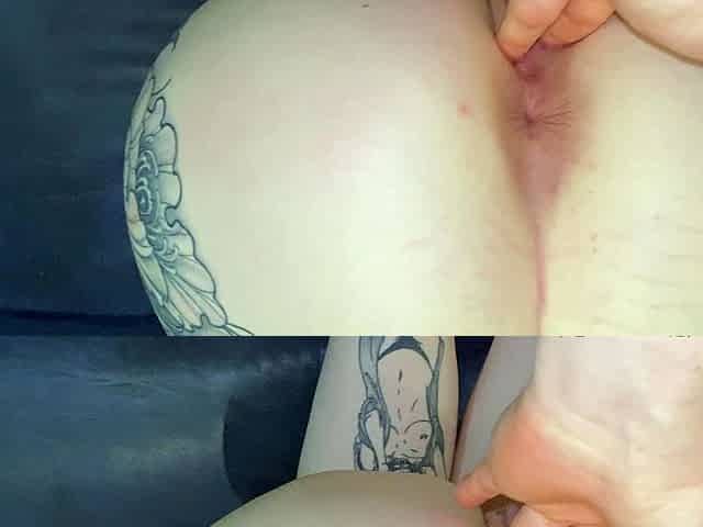 Spreading amateur ass wide POV