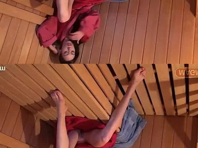 Youthful Angel Gets Lewd in the Sauna and Does It to the Old Man