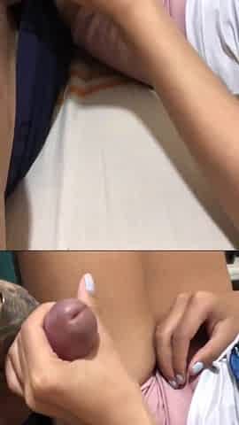 Banging my 2 holes mercilessly until leaving a creampie in my constricted butt