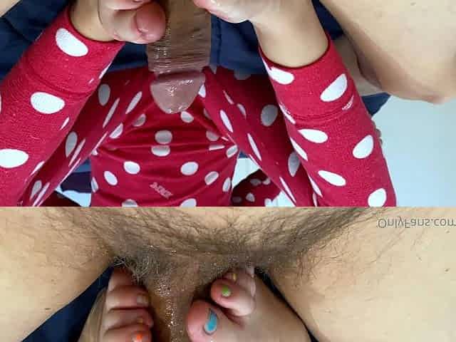Blonde And Brunette Foot Fetish Fucking