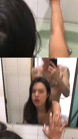 This chab bangs my taut booty in the bath