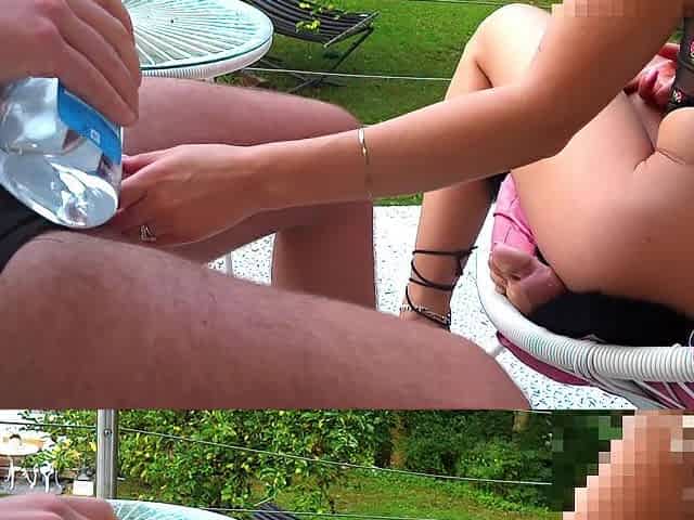 Balcony SANDAL Shoejob: LENGTHY Toenails Dangle & PUMP U Over the Edge!