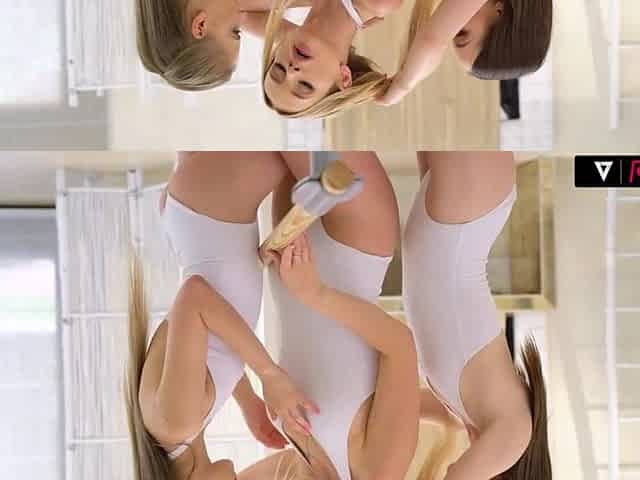 Hawt Ballet Dancers Turn Class Into A Lesbo Three-Some