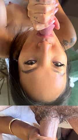 Chubby amateur Milf toyed and blowjob with facial
