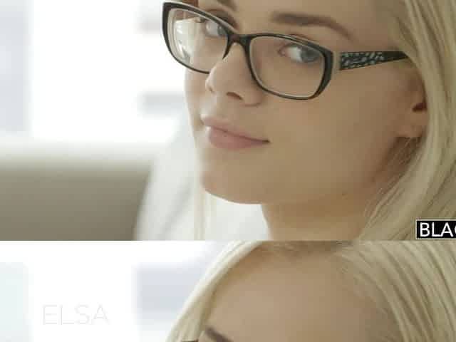 Dashing Slim Blonde Beauty Elsa Jean Seduces Her Bestie's Brother To Try His Massive BBC