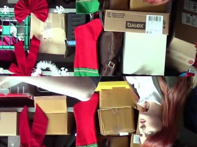 Caught redhead with a immense culo in office