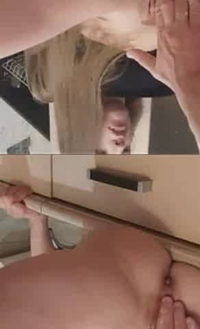 Nice fisting at home on the table