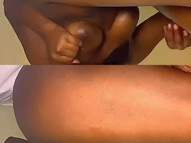After watching porn vids, I put a cucumber into my ebony vagina