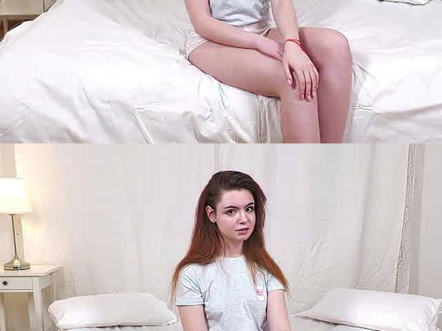 Real Casting of a nineteen-year-old redhead virgin with Vira Gold