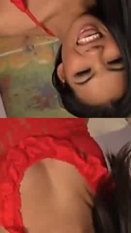 Tiny Asian Shoves Huge Dildo in Her Juicy Tight Pussy