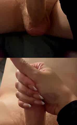 Handjob a young cock hardly