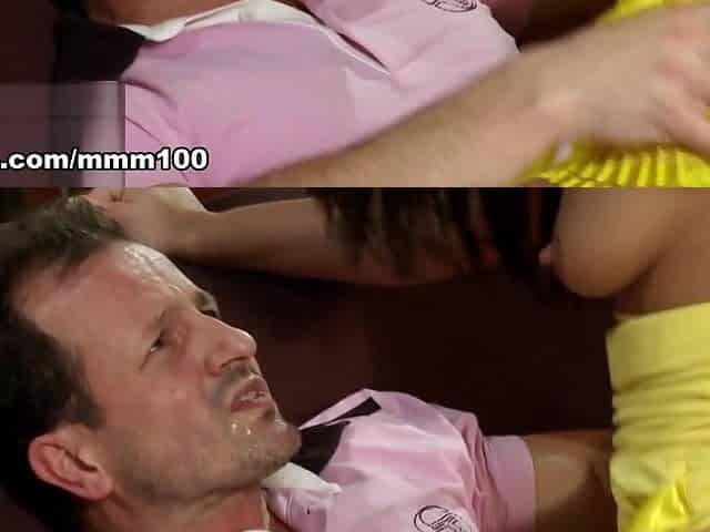 Pretty brunette with small tits Niki Sweet gets her ass fucked by George Uhl - MMM100