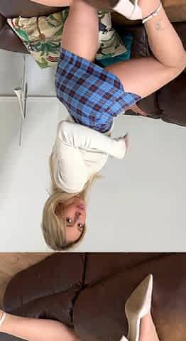 Curly Blonde Teen Records Solo Dildo Masturbation More at