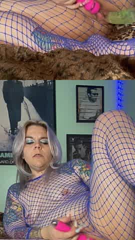 Fishnet Fantasy Masturbation Fun