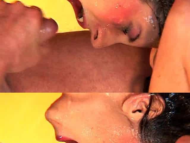 Petite teen blowjob and cumshot