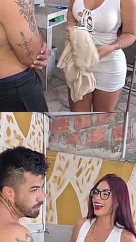 Unknown Man Gets Fucked by Porn Actress for a Plate of Food