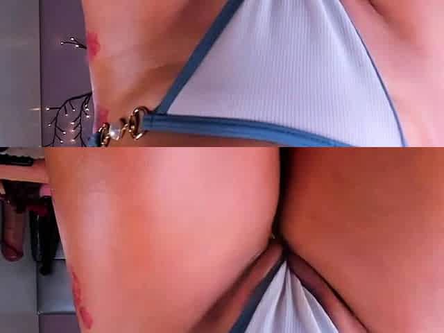 Big Boobed Blonde Masturbates With A Dildo In The Bathroom