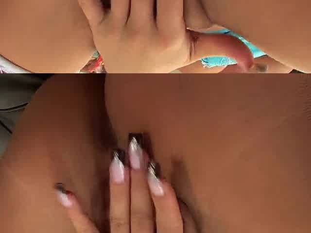 Teen Kyra Banks double stuffed by a pair of hard ramrods - Double Penetration