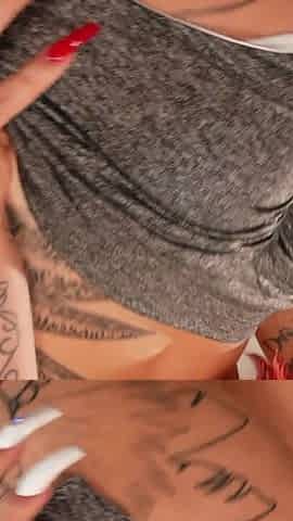 Your busty crush Santana Red gives you JOI and gets herself off