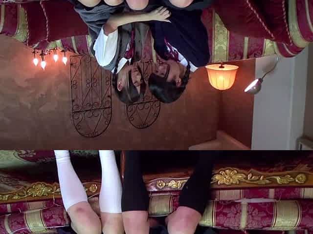 Japanese teen lesbians in hot action