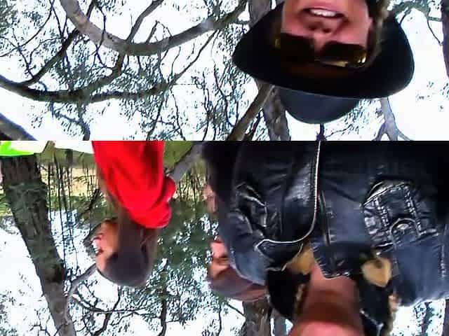 Outdoor brunette MILF pounding pussy