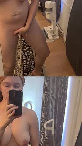Pretty Teen Fingers Herself After Showering