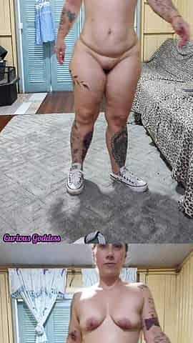 Curious Goddess - Getting Naked, Just Wearing Converse Sneakers, Showing off My Ass, My Pussy, My Tits