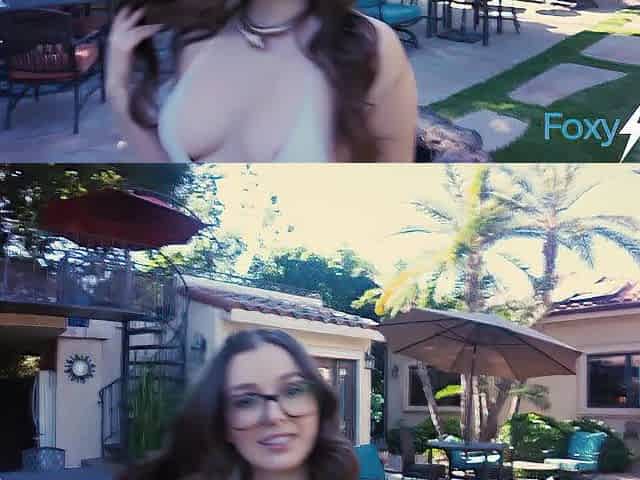 Excited Leana Lovings Gives her Hawt Body to Fresh Neighbour by the Pool