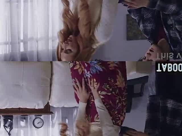Large titties redhead cougar consoled by her large cocked neighbour