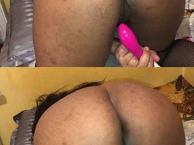 Indonesian Sexy Slut in Stockings Fucks Dildo Hard