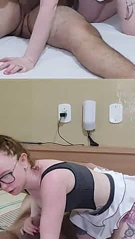 Albino Girl Likes to Ride a White Penis Until She Reaches Orgasm.