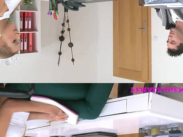FemaleAgent Nervous chap tries to satisfy hawt lascivious agent