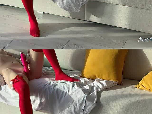 I was spying on my roommate, but that babe noticed me!